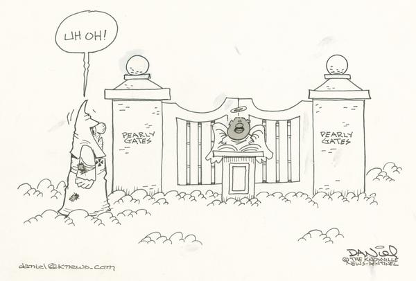 Uh, oh! (at the Pearly Gates) | Digital Collections